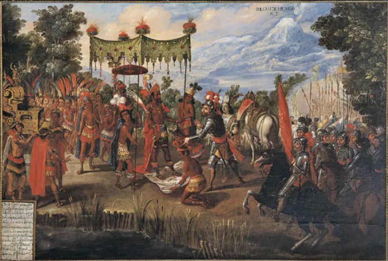Montezumas army. 30,000 wiped out by 150 European militia